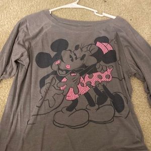 Long sleeve Mickey and Minnie Mouse shirt